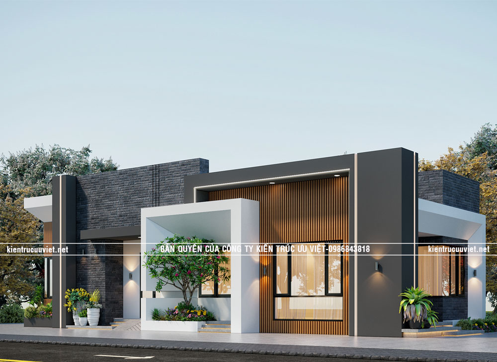 THIẾT KẾ VÀ THI CÔNG NHÀ VƯỜN HIỆN ĐẠI 8X20M