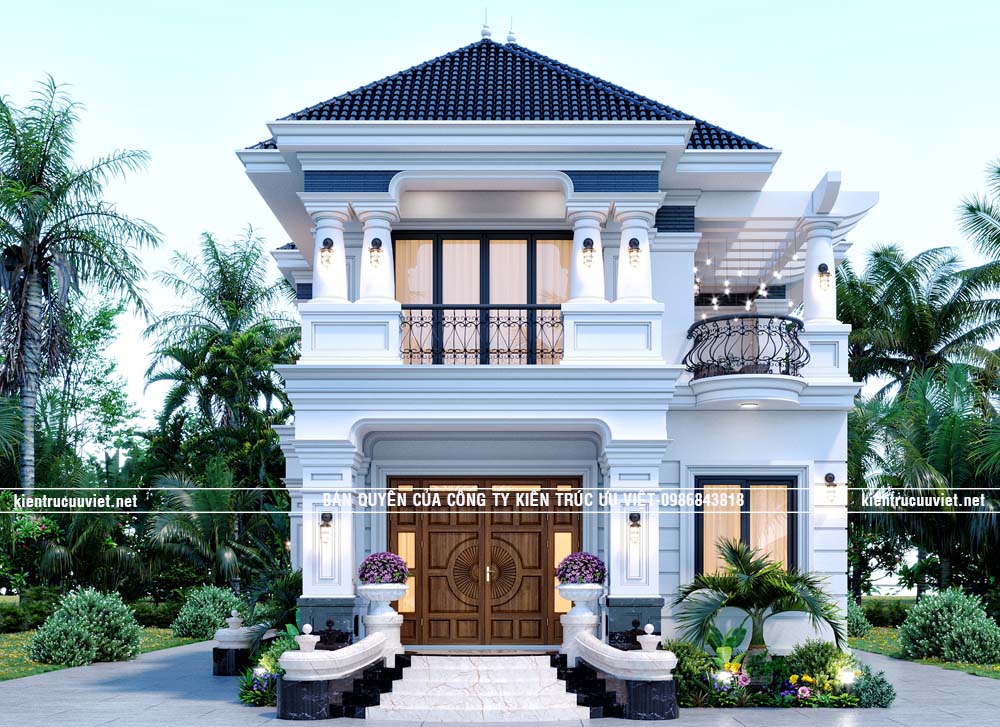 BIỆT THỰ TÂN CỔ ĐIỂN ,CĐT:ANH ĐỨC , DT:8X12M,DT ĐẤT:750M2, TẠI H.ĐỨC HÒA ,TỈNH LONG AN