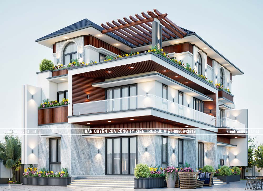 BIỆT THỰ MÁI NHẬT ,CĐT:CHỊ TƯỜNG VY, DT:10X20M, DT ĐẤT:40X55M,TẠI TỈNH BẮC NINH