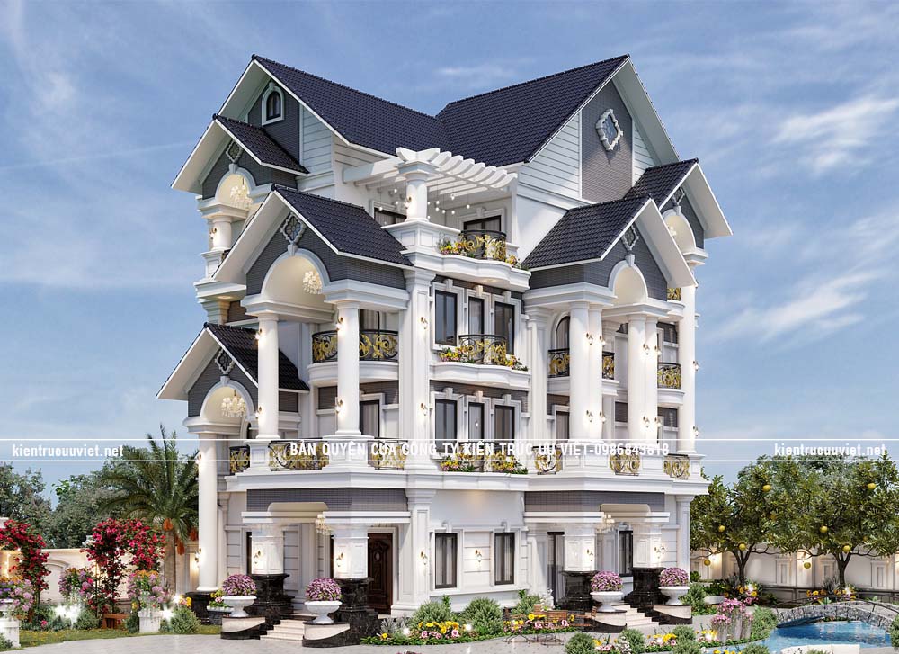 BIỆT THỰ TÂN CỔ ĐIỂN KẾT HỢP MÁI NGÓI ,CĐT:ANH VIỆT , DT PHẦN NHÀ :10X17M,TẠI TỈNH AN GIANG