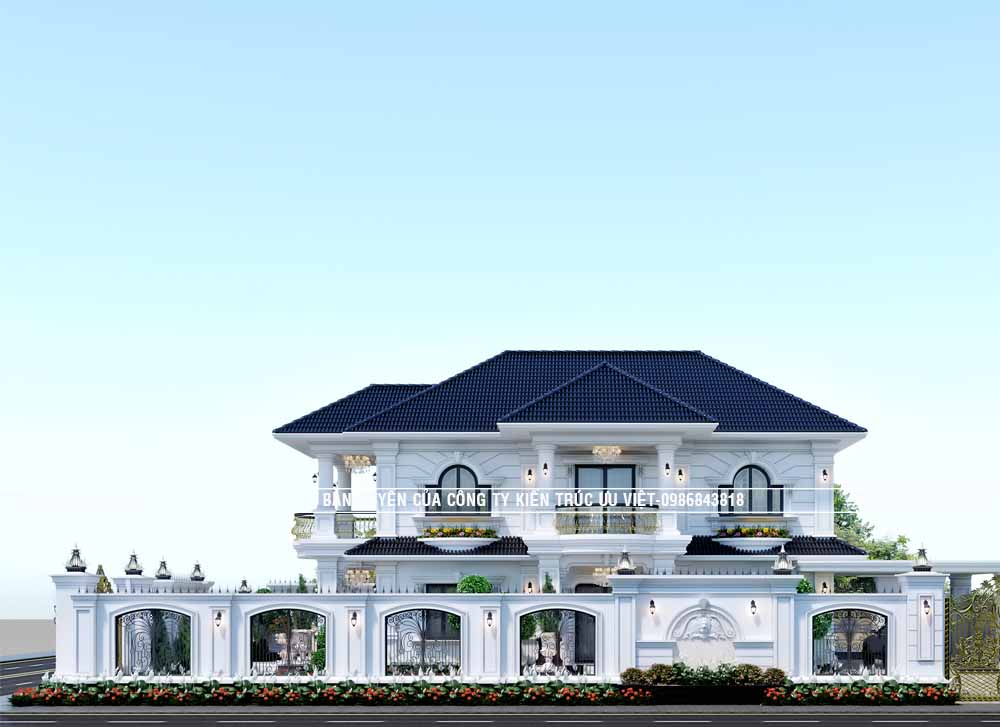 BIỆT THỰ TÂN CỔ ĐIỂN MÁI NHẬT ,CĐT:ANH SA,DT:11X16.6M,DT ĐẤT:18.8X30M TẠI TP.HẢI PHÒNG