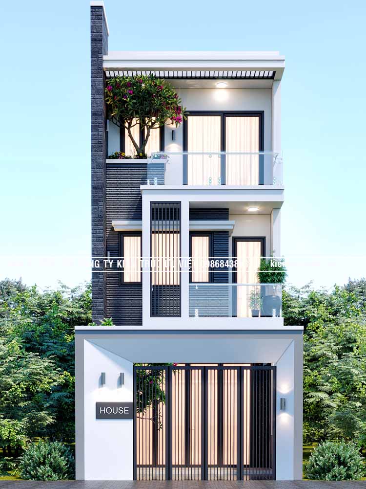 THIẾT KẾ & THI CÔNG NHÀ PHỐ HIỆN ĐẠI ,ANH LỘC, DT PHẦN NHÀ :5X20M, TỈNH LONG AN