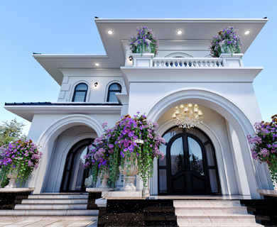 BIỆT THỰ TÂN CỔ ĐIỂN MÁI NHẬT ,CĐT:ANH THUẬN ,DT:11X18.6M, TẠI H.VĨNH CỮU,TỈNH ĐỒNG NAI