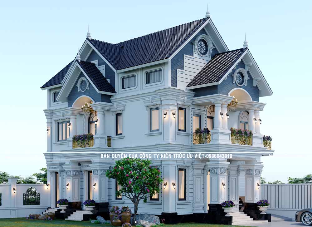 BIỆT THỰ TÂN CỔ ĐIỂN MÁI THÁI ,CĐT:ANH HUÂN, DT:10.35X14.5M, DT ĐẤT:800M2,TẠI Q. 12, TP.HCM