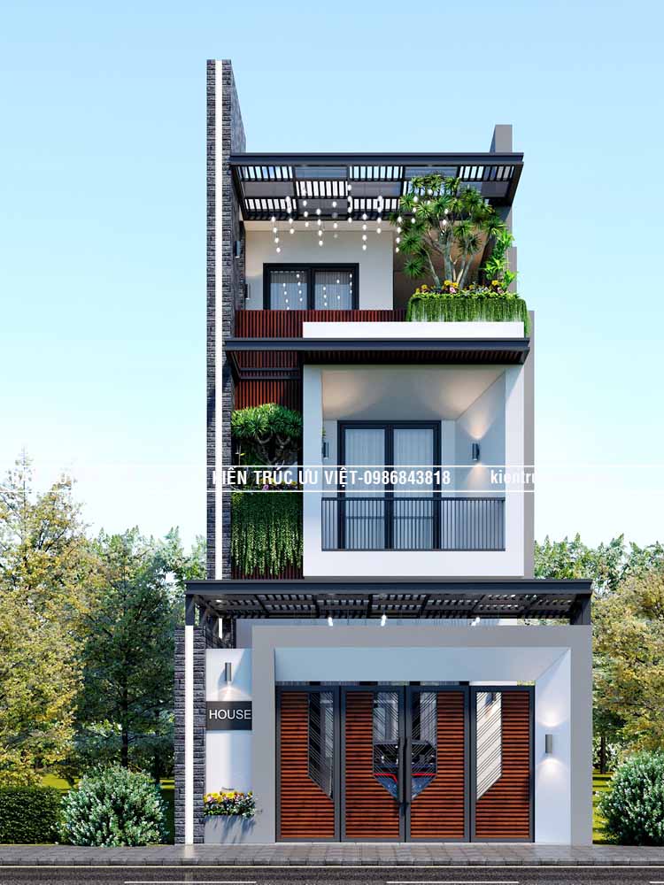 THIẾT KẾ & THI CÔNG NHÀ PHỐ HIỆN ĐẠI ,CĐT:ANH KHANH, DT :5.25X16.85M,TP.MỸ THO,TỈNH TIỀN GIANG