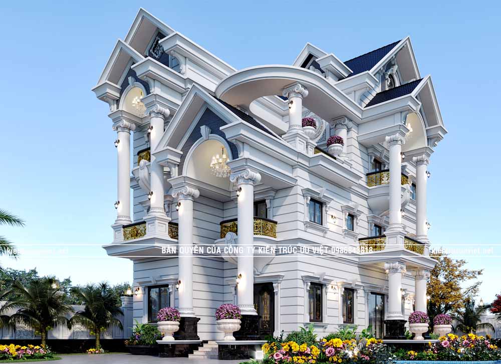 BIỆT THỰ TÂN CỔ ĐIỂN MÁI THÁI  ,CĐT:ANH THÂN,DT:8.8X15.2M,DT ĐẤT:23X45M TẠI TỈNH ĐỒNG NAI