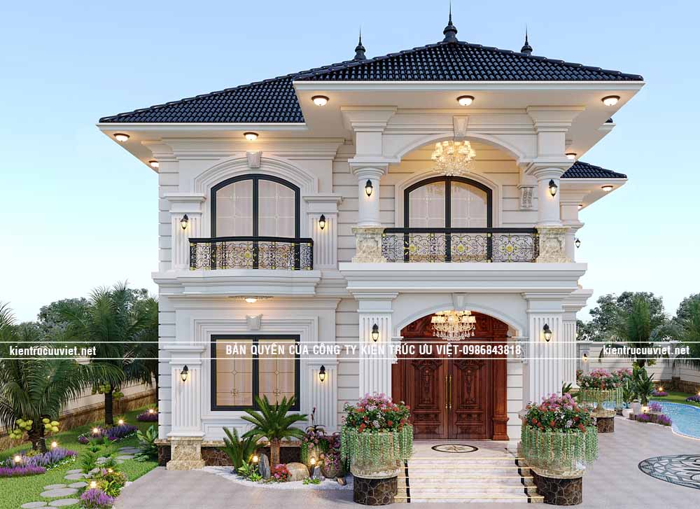 BIỆT THỰ TÂN CỔ ĐIỂN ,CĐT:ANH KHƯƠNG,DT PHẦN NHÀ:11X16.5M,DT ĐẤT:20X32MTẠI TỈNH TÂY NINH