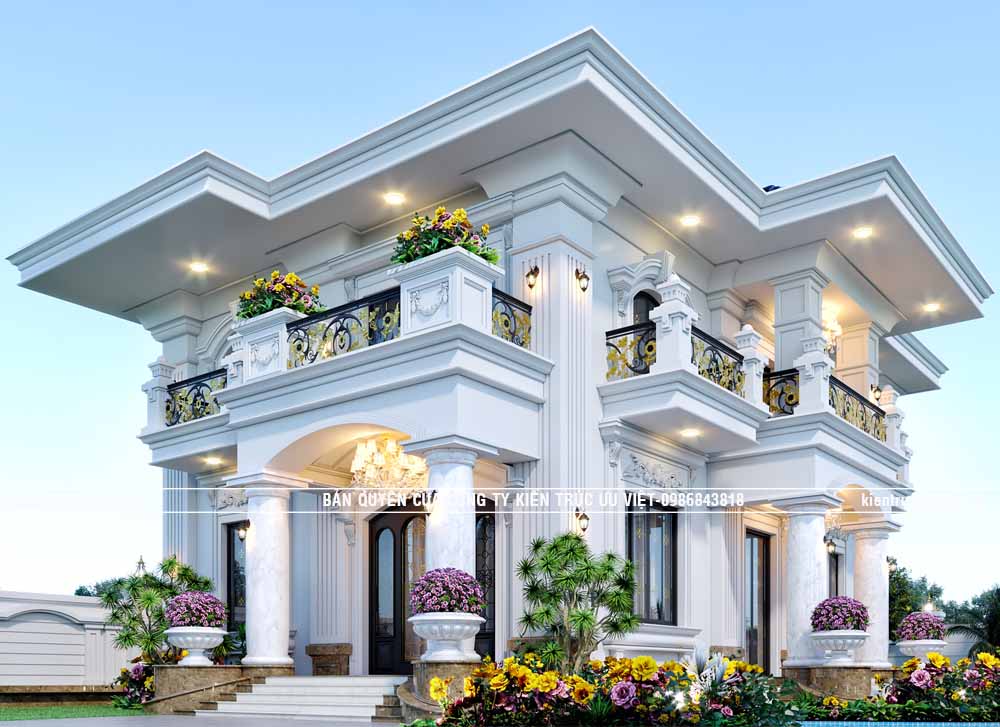 BIỆT THỰ TÂN CỔ ĐIỂN,CĐT:ANH TÂM ,DT PHẦN NHÀ:11X16.5,DT ĐẤT:25X50M TẠI TỈNH BÌNH PHƯỚC