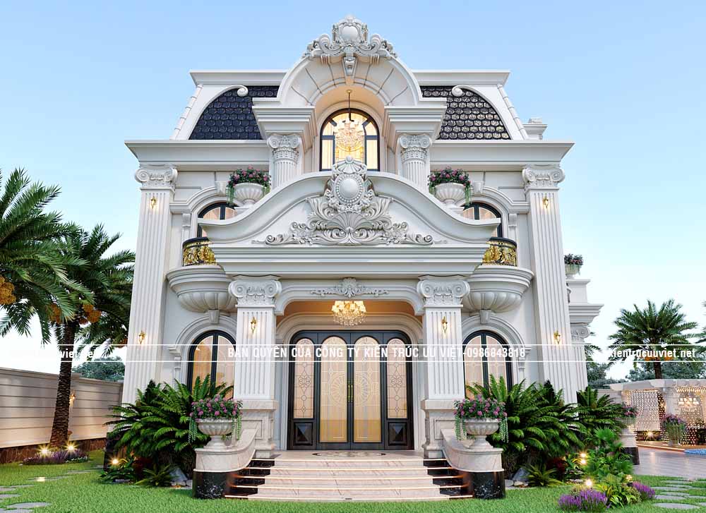 BIỆT THỰ TÂN CỔ ĐIỂN ,CĐT:ANH TIẾN,DT PHẦN NHÀ:11X15M,DIỆN TÍCH ĐẤT:32X36M TẠI TỈNH TÂY NINH