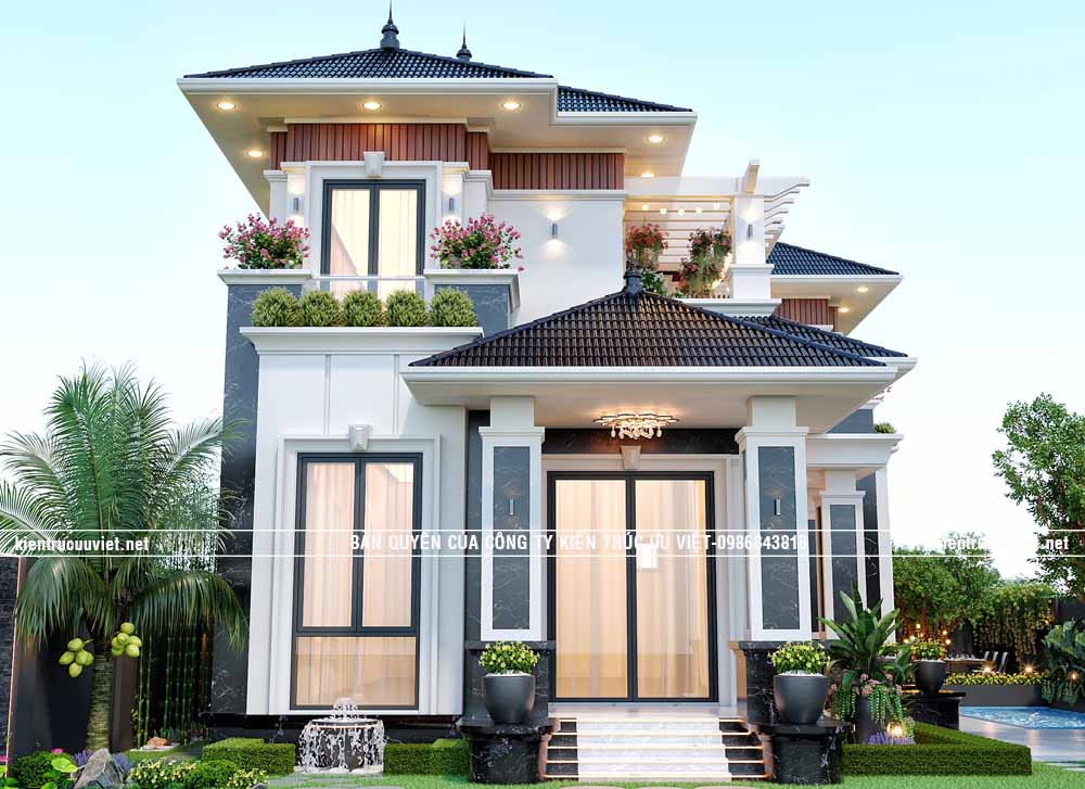 BIỆT THỰ HIỆN ĐẠI MÁI NHẬT ,CĐT:ANH TUÂN,DT PHẦN NHÀ:8X16M NỞ HẬU 11M,TẠI TỈNH PHÚ YÊN