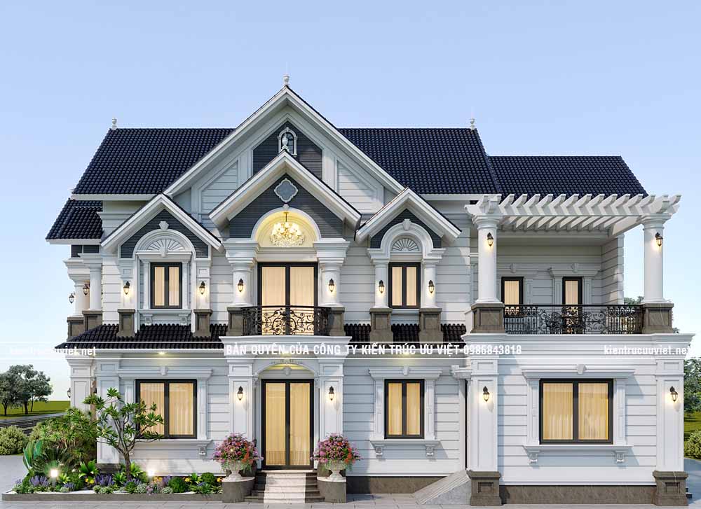 BIỆT THỰ TÂN CỔ ĐIỂN MÁI THÁI,CĐT:CHỊ LO ,DT PHẦN NHÀ:6X16M TẠI TỈNH BÌNH DƯƠNG