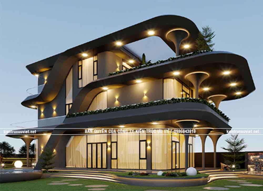 BIỆT THỰ HIỆN ĐẠI ĐỘC ĐÁO,CĐT:ANH LUCAS,DT PHẦN NHÀ:9X18M TẠI PHNÔM PÊNH,CAMPUCHIA