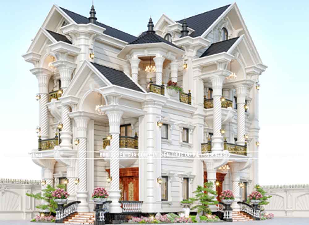 BIỆT THỰ TÂN CỔ ĐIỂN,CĐT:ANH NGỌC,DT:9X15.5M TẠI TỈNH LONG AN