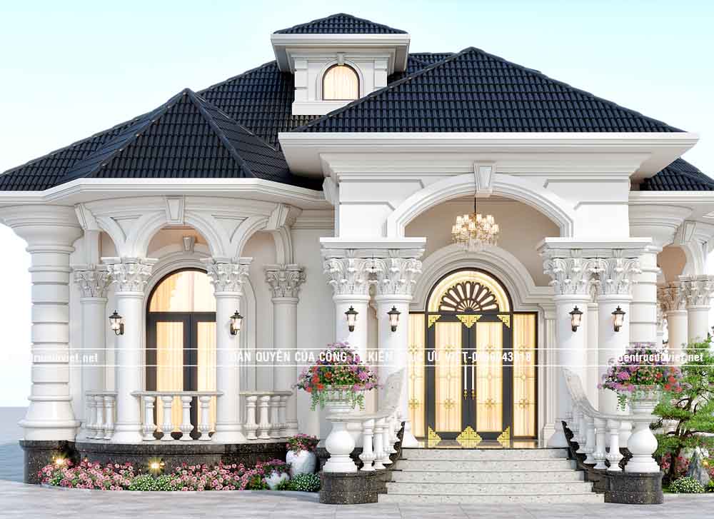 BIỆT THỰ TÂN CỔ ĐIỂN MÁI NHẬT CĐT:ANH TUẤN,DT PHẦN NHÀ: 12X21M TẠI TỈNH VĨNH LONG